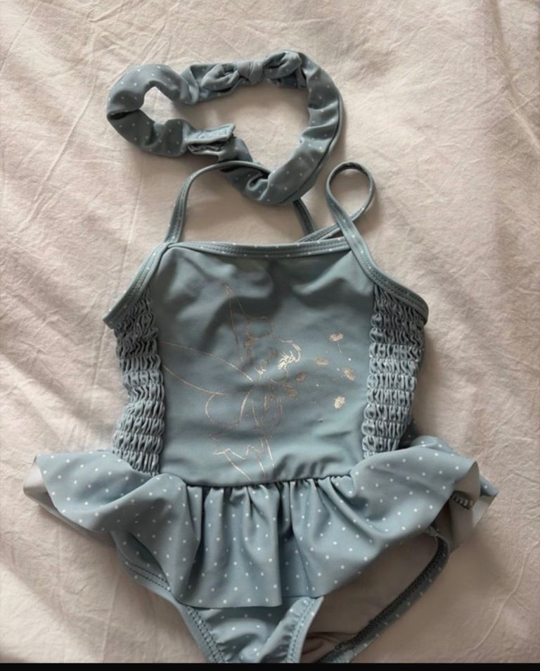 Disney Baby at George Blue Swimsuit with Headband – 9-12 Months, As New