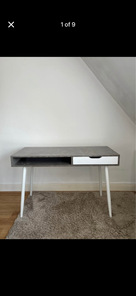 Habitat Concrete style office desk - Grey