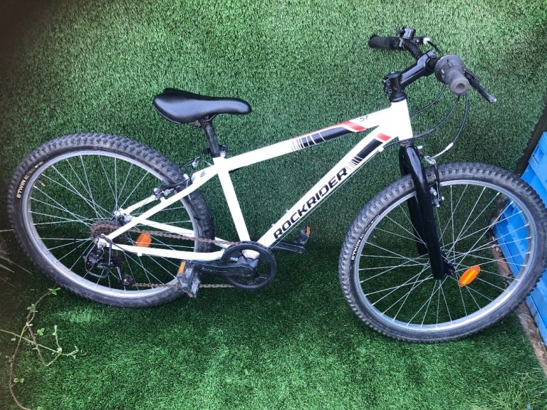 Rockrider ST100 Sport Trail Kids Bike – White, Good Condition