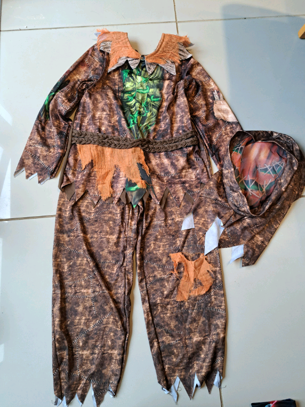Children's Halloween pumpkin zombie costume fancy dress 9-10 years 
