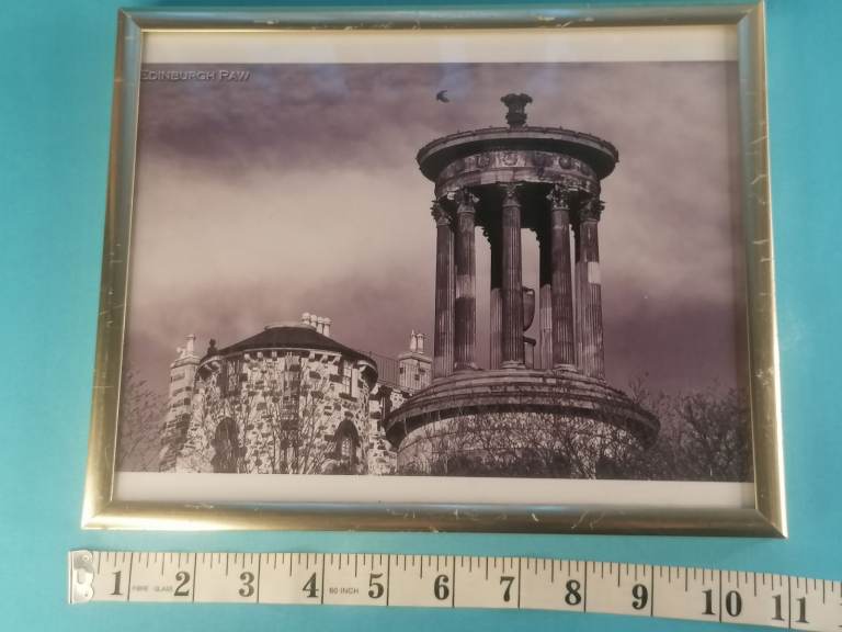 Scotland - Edinburgh Print Wall Art, Calton Hill, Black and White  Color Photography.