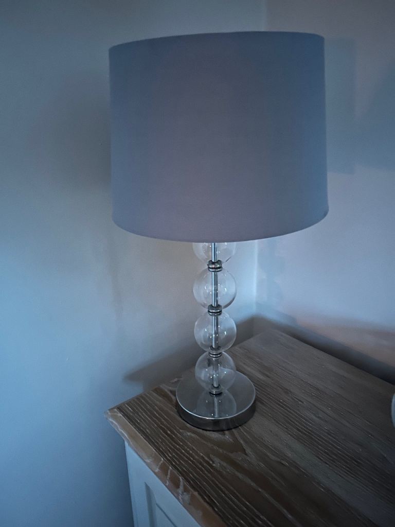 Grey Shade Glass Lamp