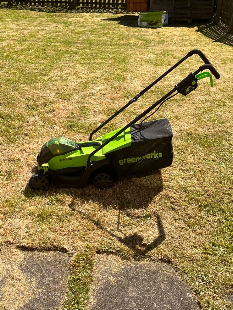 Greenworks Cordless Lawnmower.