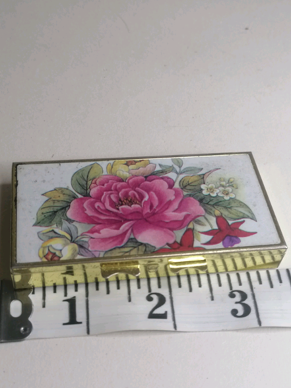 Vintage pill schedule.  brass. 