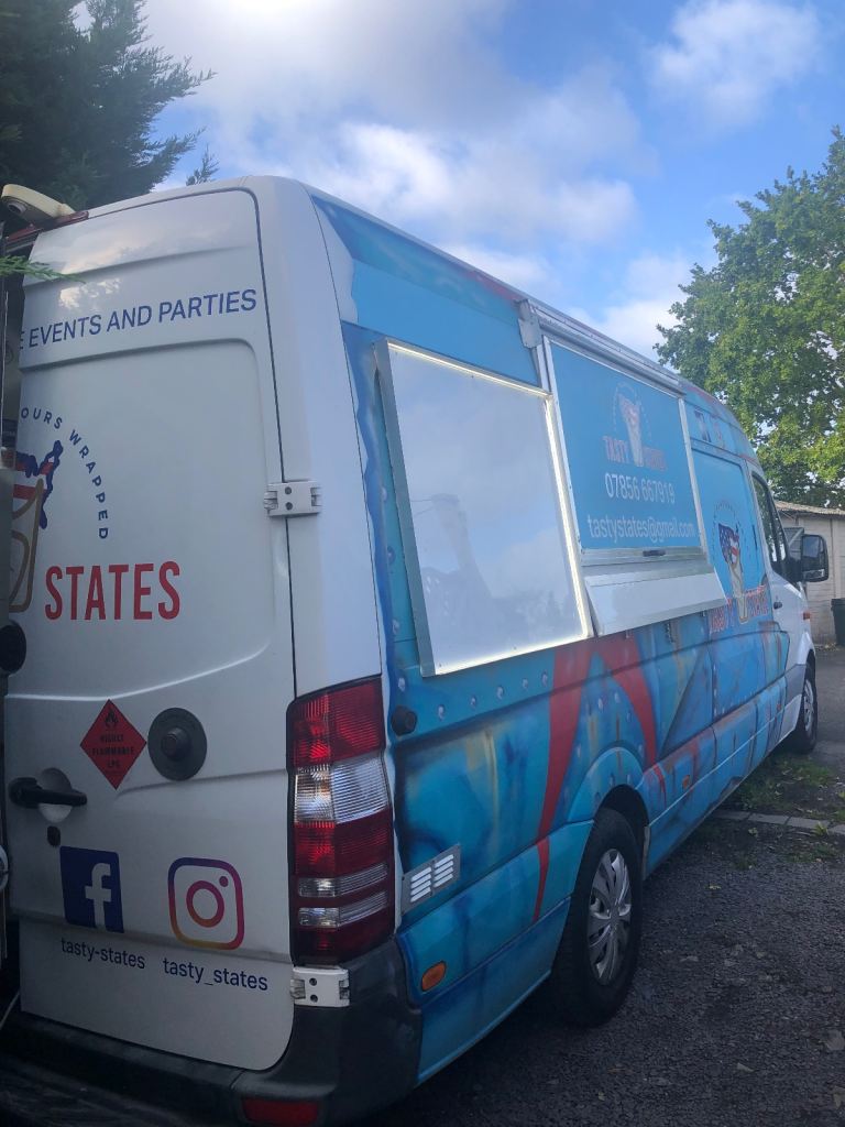 Catering van, food truck, burger van, branded