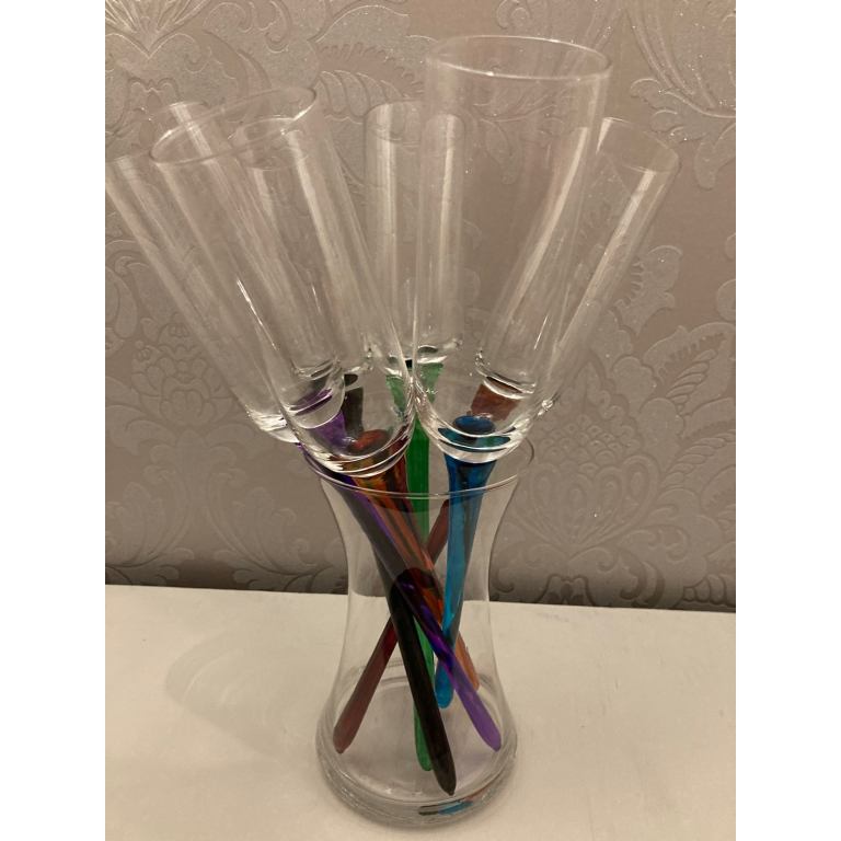 *REDUCED* Next six champagne glasses. New
