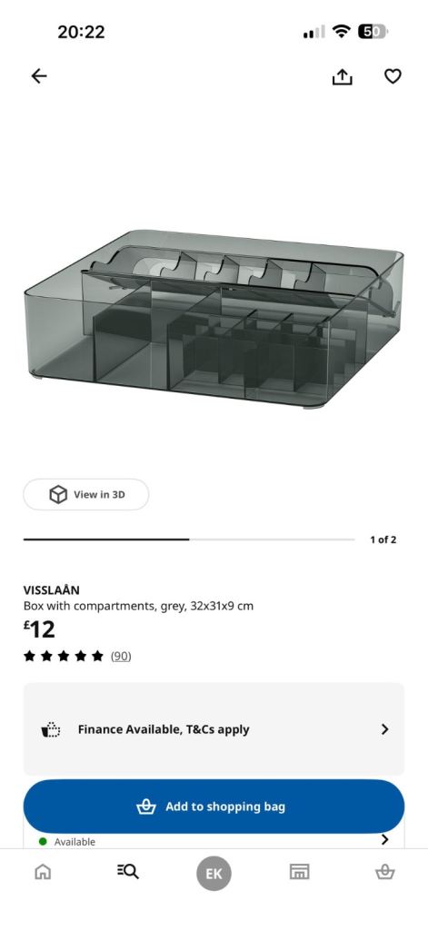 Ikea make up organiser box