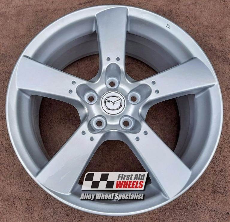 R142S SWAP for Ours MAZDA RX8 4x 18'' GENUINE 5 SPOKE SILVER REFURBISHED ALLOY WHEELS