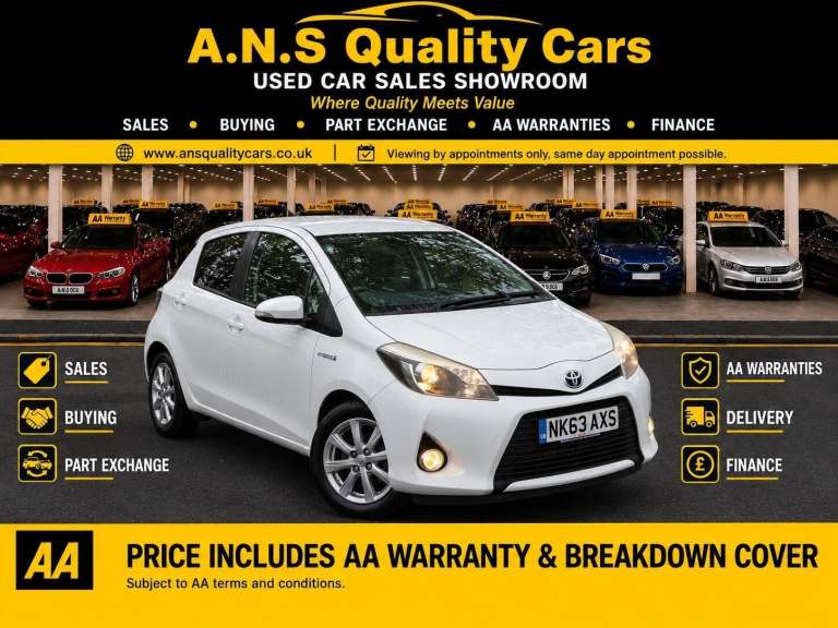 2013 Toyota Yaris 1.5 VVT-h T4 CVT Euro 5 5dr HATCHBACK Petrol/Electric Hybrid Automatic