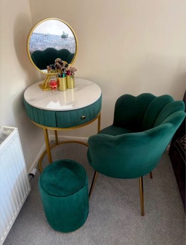 green velvet dressing table chair Amazon.com: Vanity Chair for Makeup Room - Makeup Chairs Stool with  Backrest Vanity Stool Makeup Vanity Chair for Bedroom