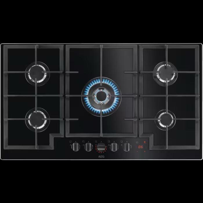 AEG Black 90cm 5-Burner Gas Hob – BRAND NEW