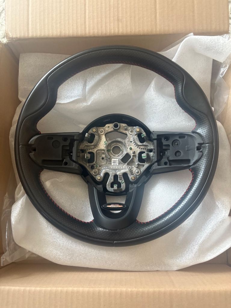 BMW MINI F56 COOPER S JCW RED STITCHING STEERING WHEEL 
