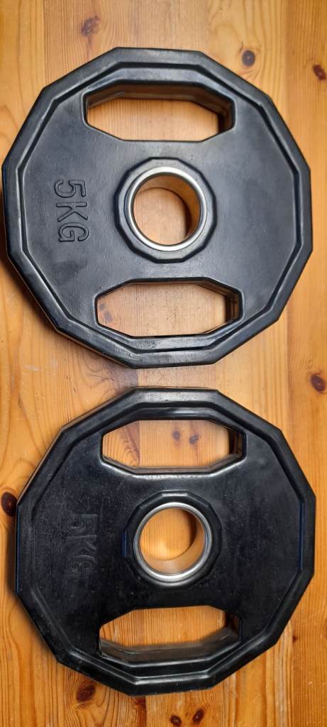Two 5kg weight plates