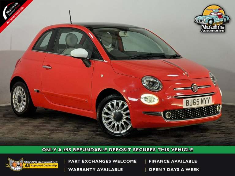 LOW MILEAGE 2015 65 FIAT 500 LOUNGE 1.2 PETROL MANUAL 3 DOOR SERVICE HISTORY