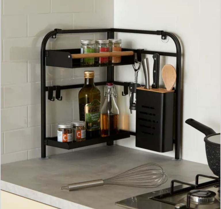 Black Smart Industrial Corner Storage Rack RRP £25