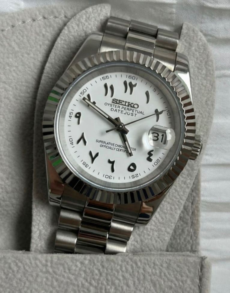 Seiko Marble White | Arabic Dial Watch