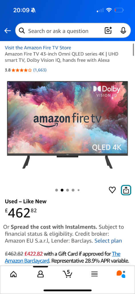 Amazon Fire TV 43 Inch 4K UHD Smart TV – Brand new in box 