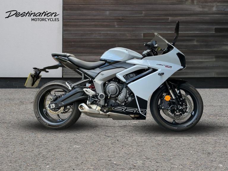 2024 Triumph Daytona 660 STANDARD TWIN COLOUR Petrol white 6 Speed