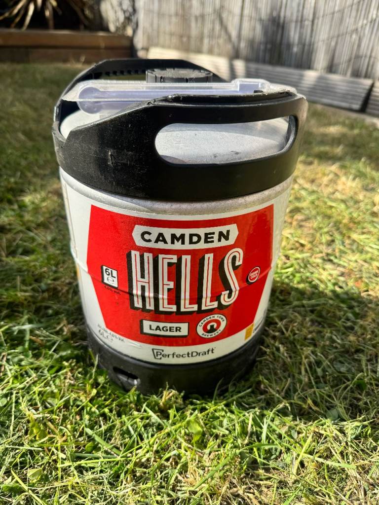 PerfectDraft Camden Hells Lager Keg – Full & Unopened (6L)
