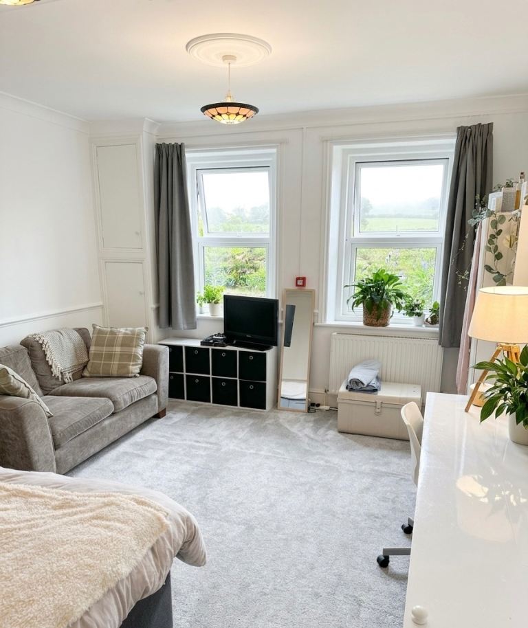 Large Furnished Studio- 5 mins to Town and Beach