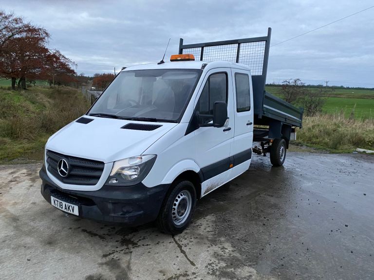 Mercedes-Benz, SPRINTER crew cab tipper 2018 full year mot 55 thousand miles