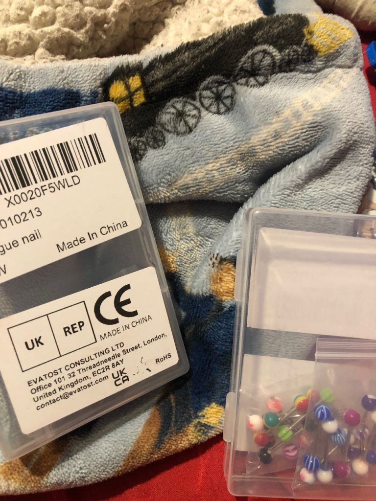 New Multicoloured Body Piercing Jewellery - Tongue/Belly Button Rings