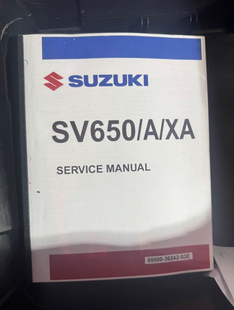 Suzuki SV650 parts removed from a new bike