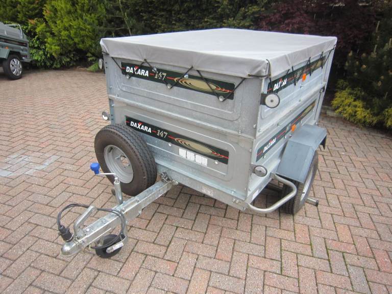  Erde 142 double height trailer,Jockey wheel Spare wheel,Flat cover