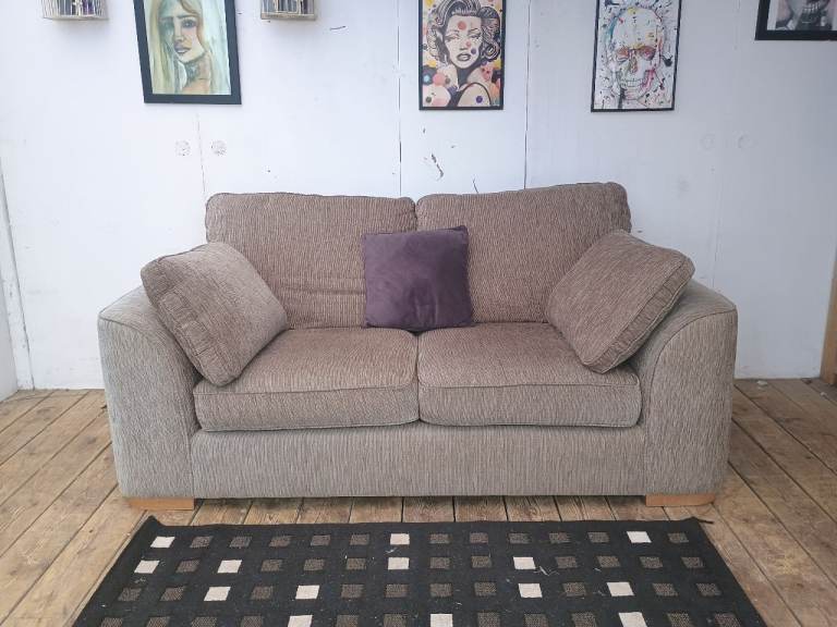 "Furniture village" 2 and 3 seater sofa set in oatmeal-excellent condition