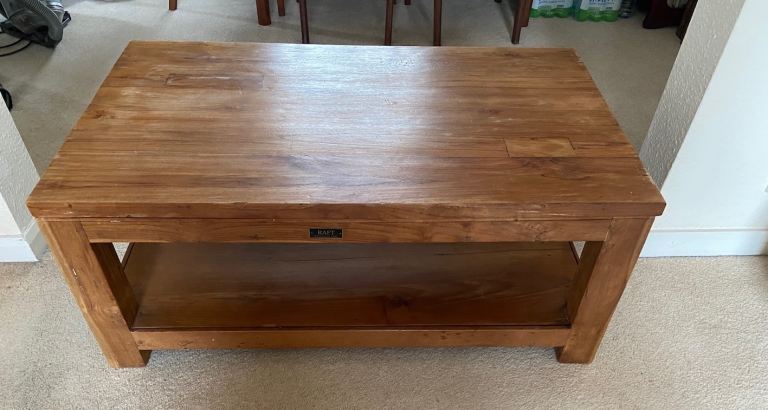 Cube Coffee Table, Reclaimed Teak, made by RAFT
