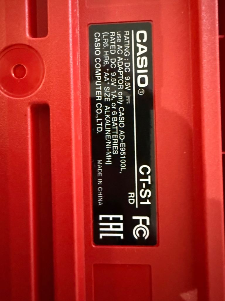 Casio CT-S1 digital piano (barely used) 