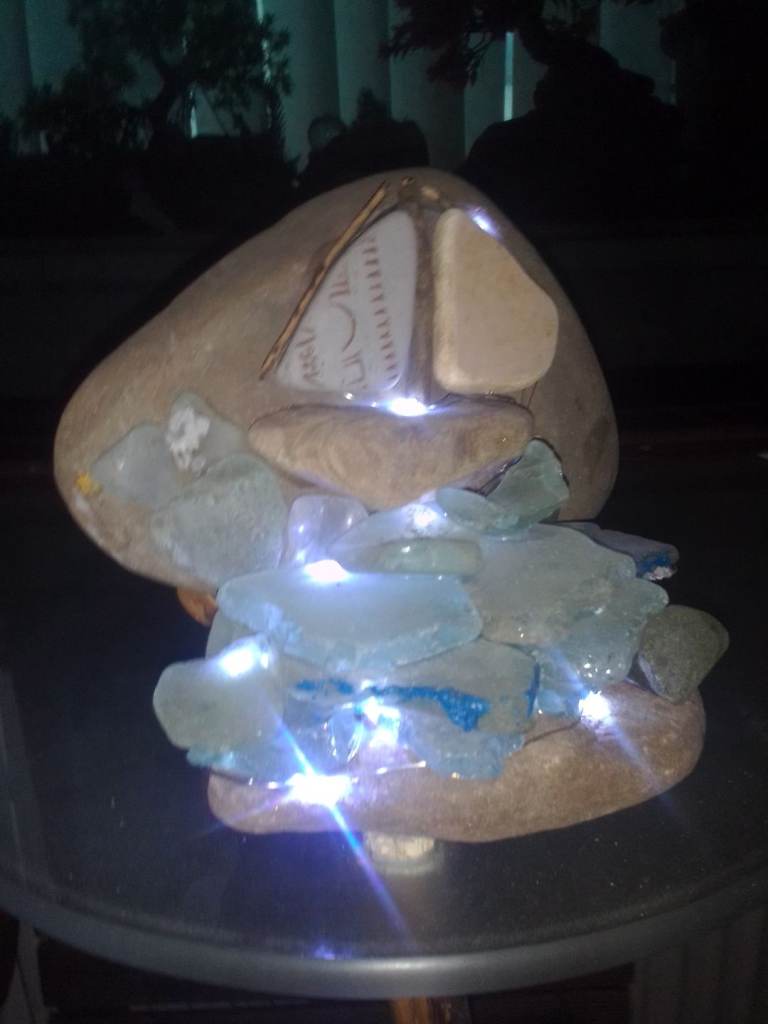 Ornaments pebble and sea glass 