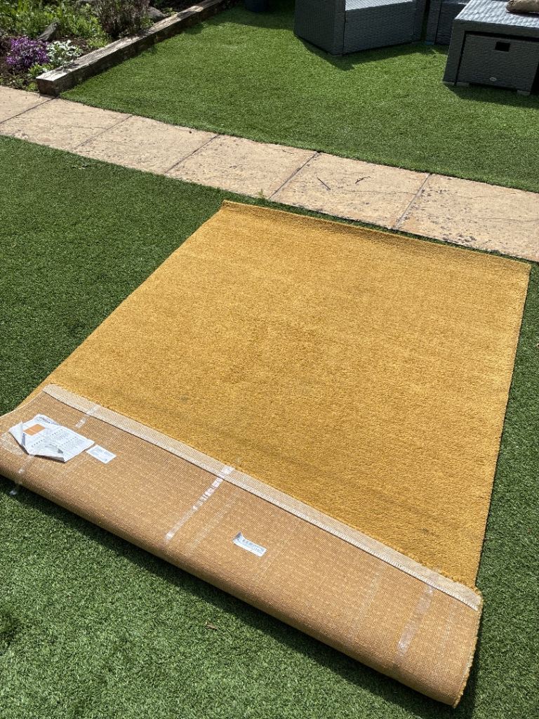 Langsted IKEA rug in yellow