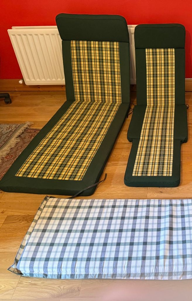 Sun lounger and outdoor chair cushions