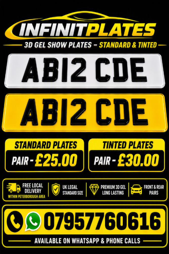     🚘 3D GEL NUMBER PLATES | PREMIUM SHOW PLATES | PETERBOROUGH