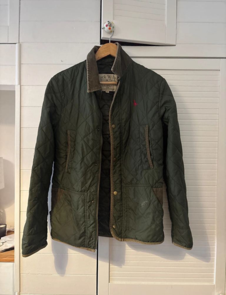Women’s small Jack wills kaki green jacket, old British country vibe 