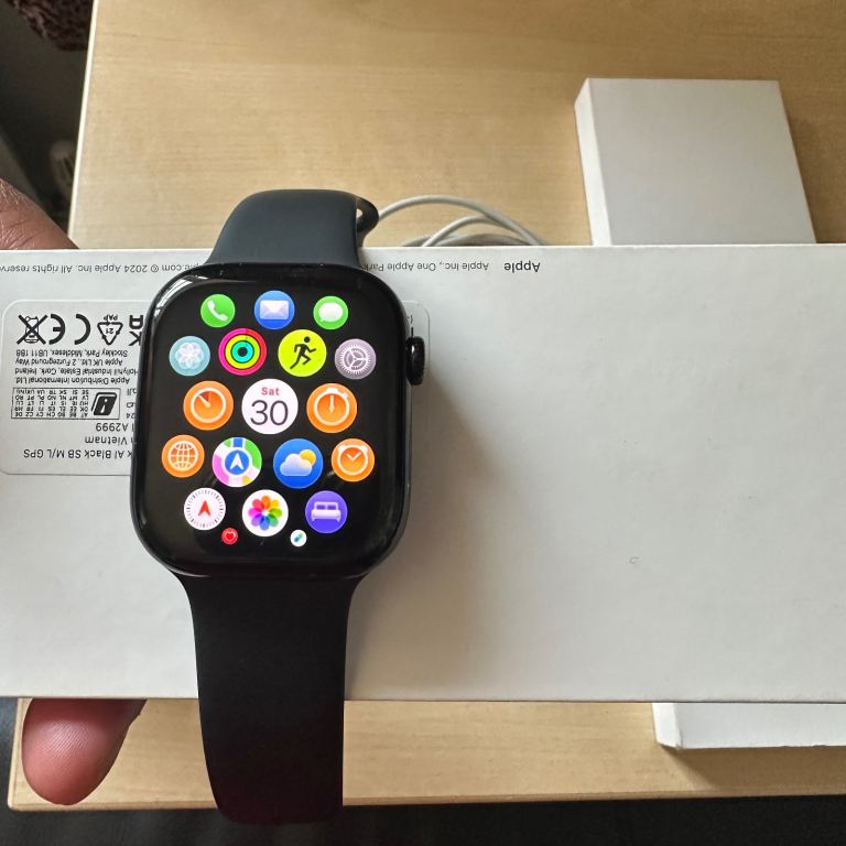 Apple watch series 10 46mm Jet black (GPS) with original Box/Charges.