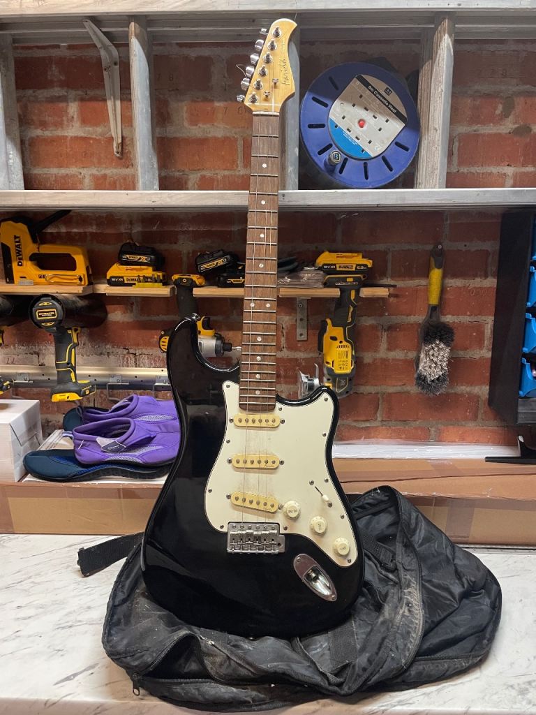 Electric guitar and amplifier