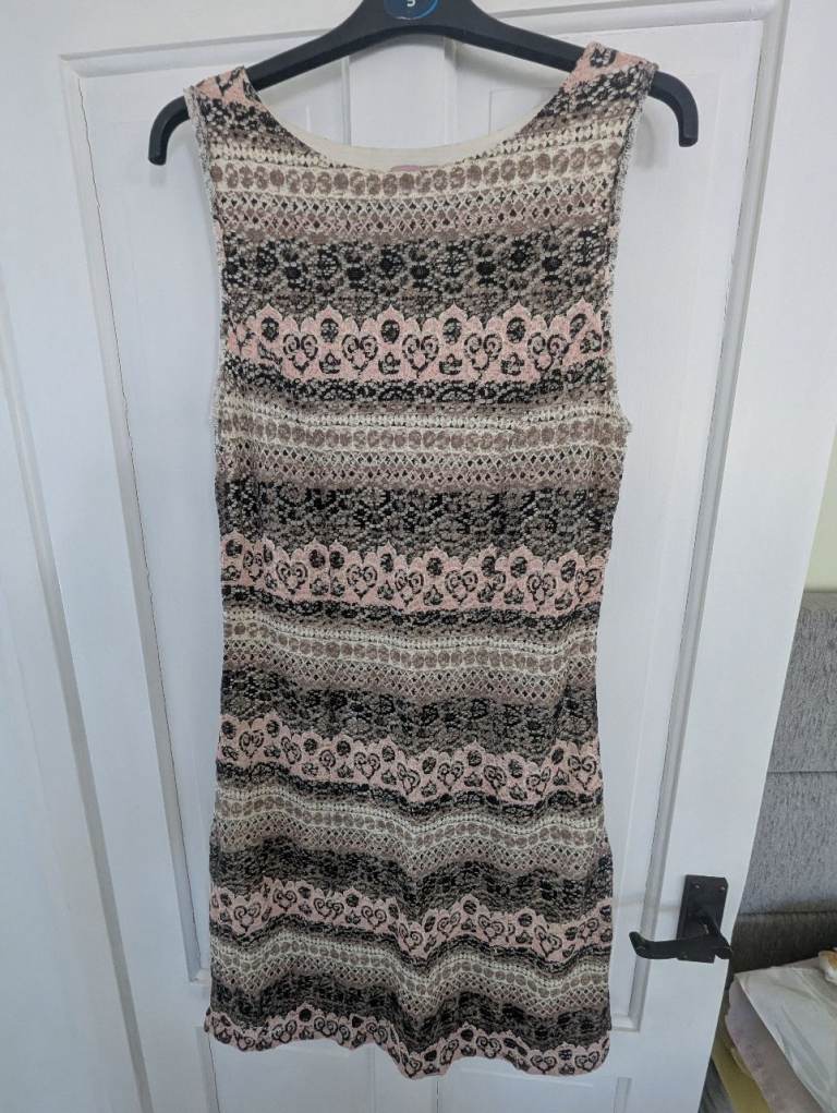 Phase Eight Multicoloured Sleeveless Dress - Size 10, Good Condition