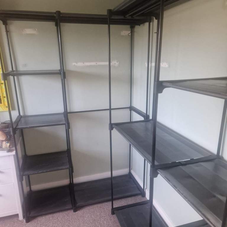 Open Wardrobe Shelf System x2