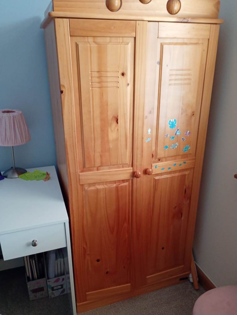 2 lovely Tutti Bambini pine wardrobes 