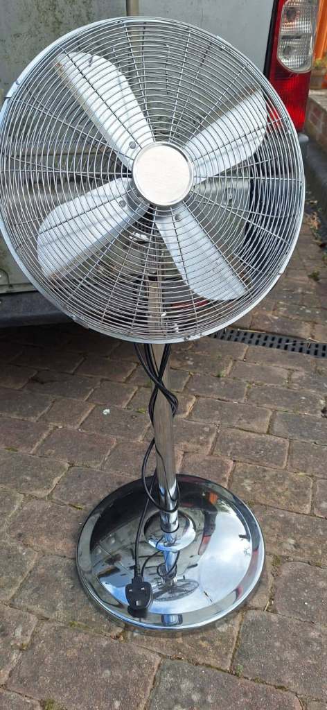 Chrome 16 Inch Pedestal Fan GWO 