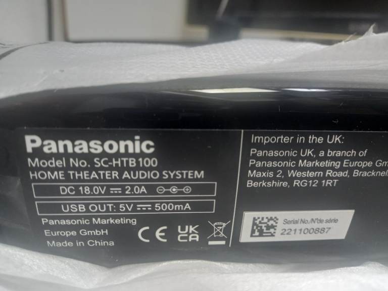 Panasonic SC-HTB100 Home Theater Soundbar