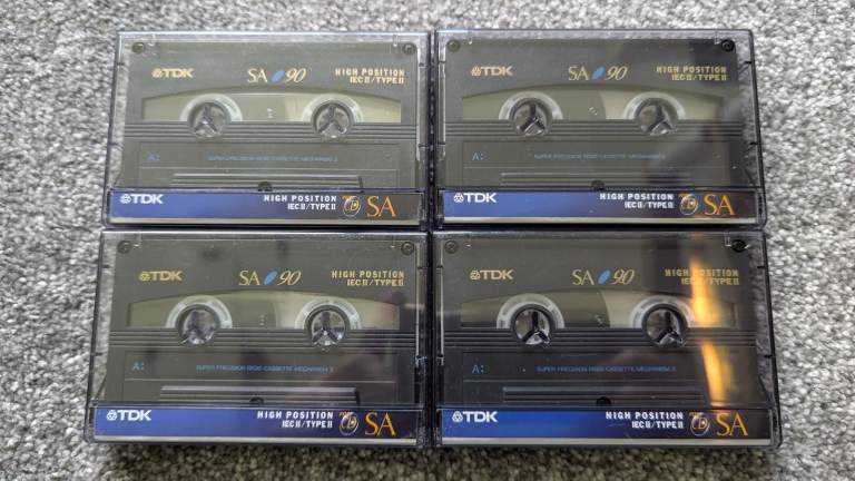 4 x TDK SA 90 Blank Audio Cassettes (Batch 2)