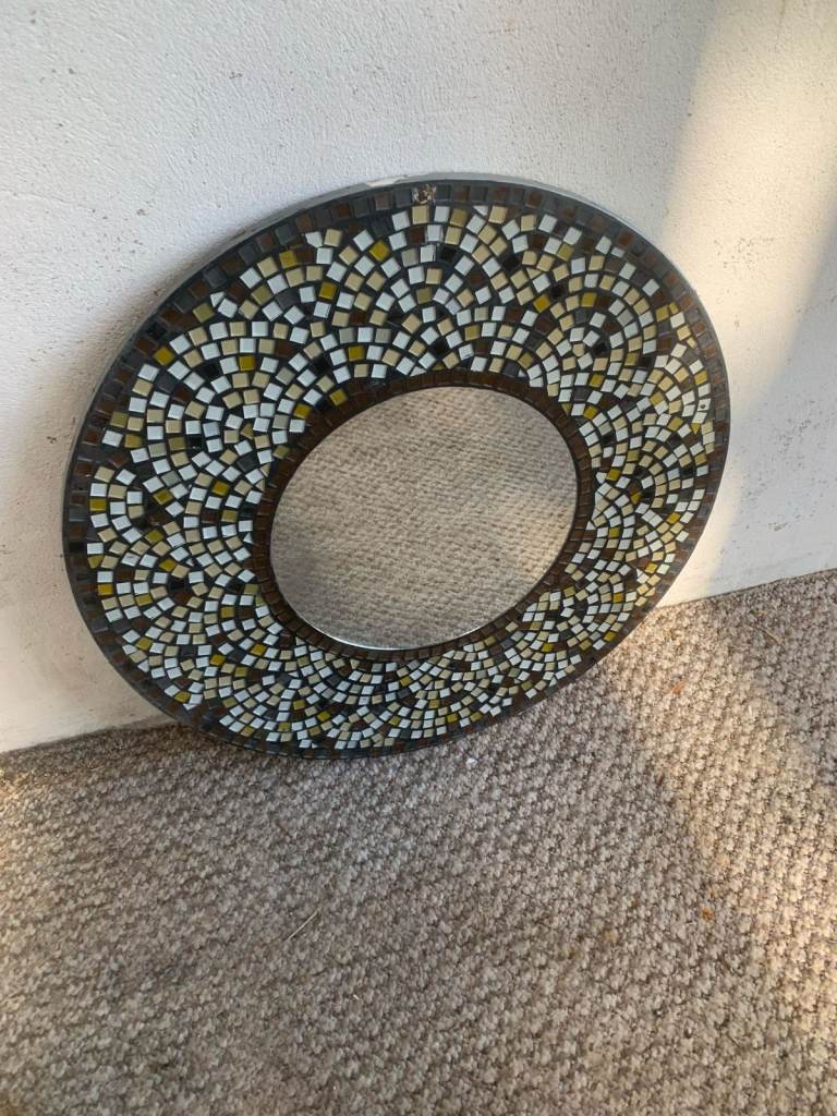 Round Mosaic Mirror