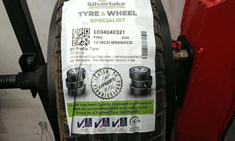175-65-R14 82t Continental Contiecocontact Ep 7mm Partworn Pressure Tested Tyre