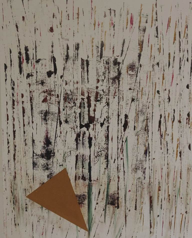 Raw Abstract Expressionist Canvas - "Industrial Echo" - 20x16” Original Art