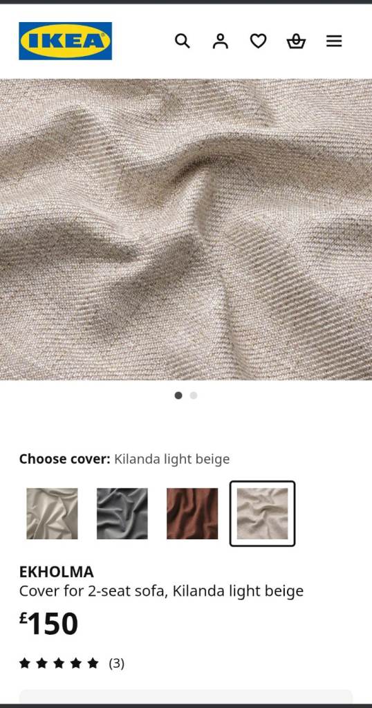 IKEA new boxed 2 seater sofa cover