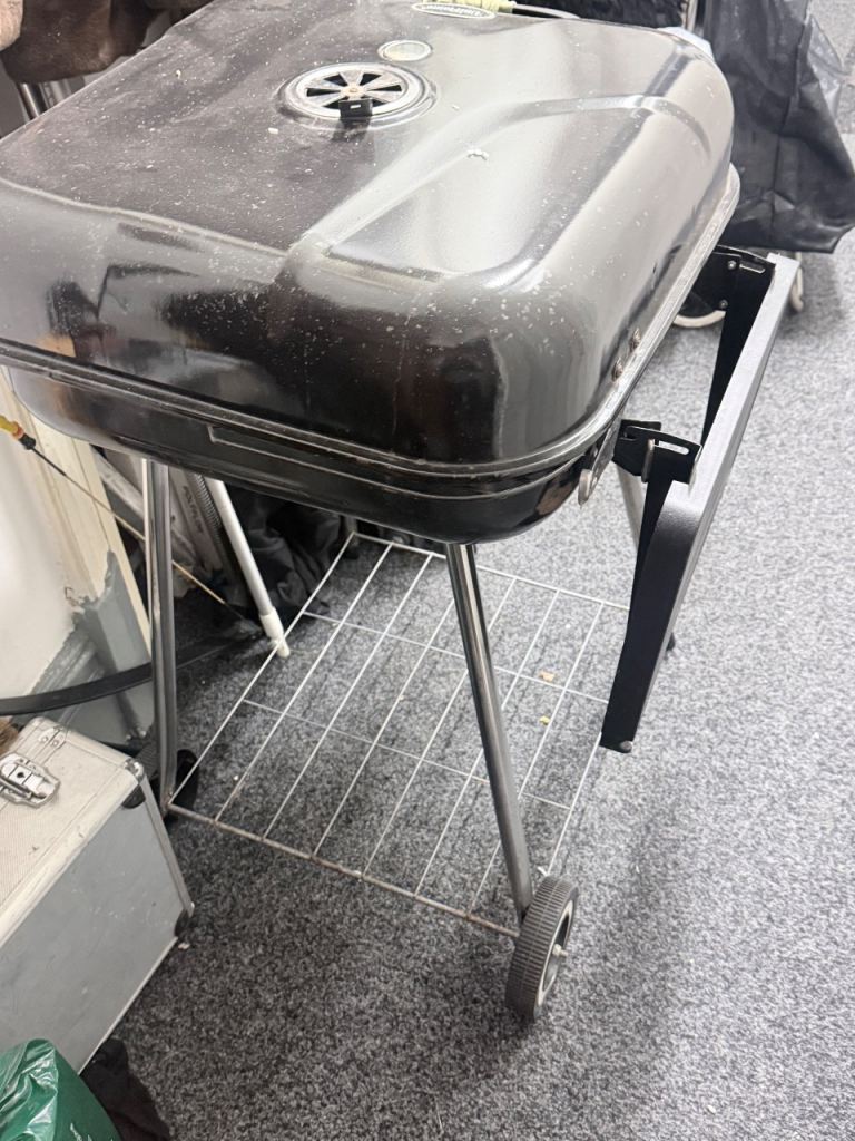 Uniflame Portable Charcoal BBQ Grill with Side Table
