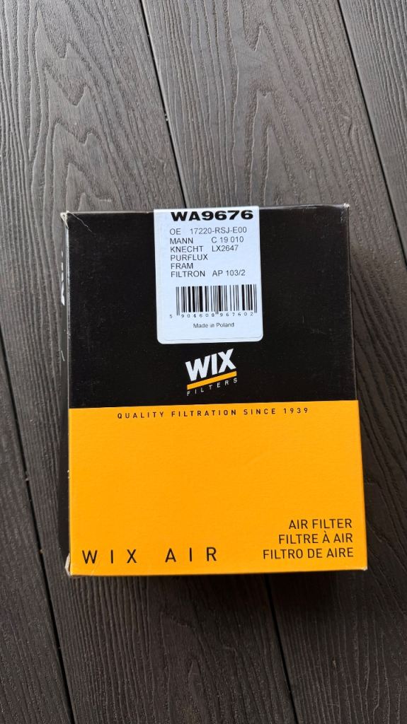 WIX FILTERS Air filter WA9676 for Honda Civic VIII